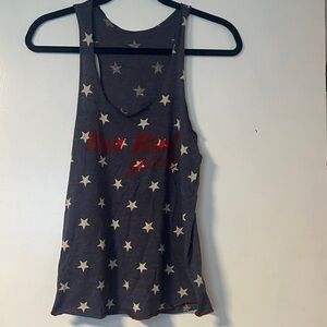 Blue tank with white stars